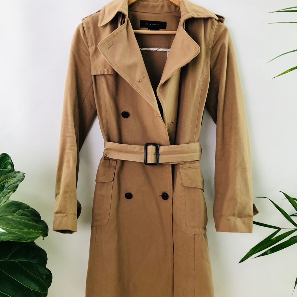 Zara Woman Tan Trenchcoat - Size Small